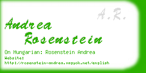 andrea rosenstein business card